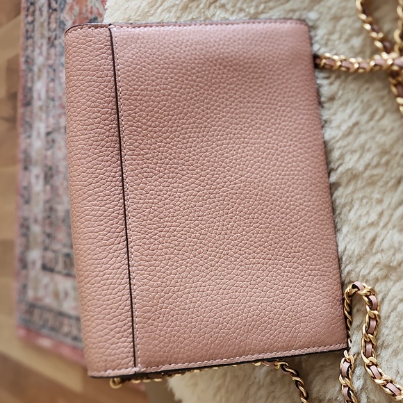 Beautiful NWOT Tory Burch Blush Pink & Gold Chain Dress Bag 🩷👗💛 - Picture 6 of 17
